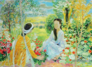 Asiatique œuvres - Parler à Fleurs Asiatique